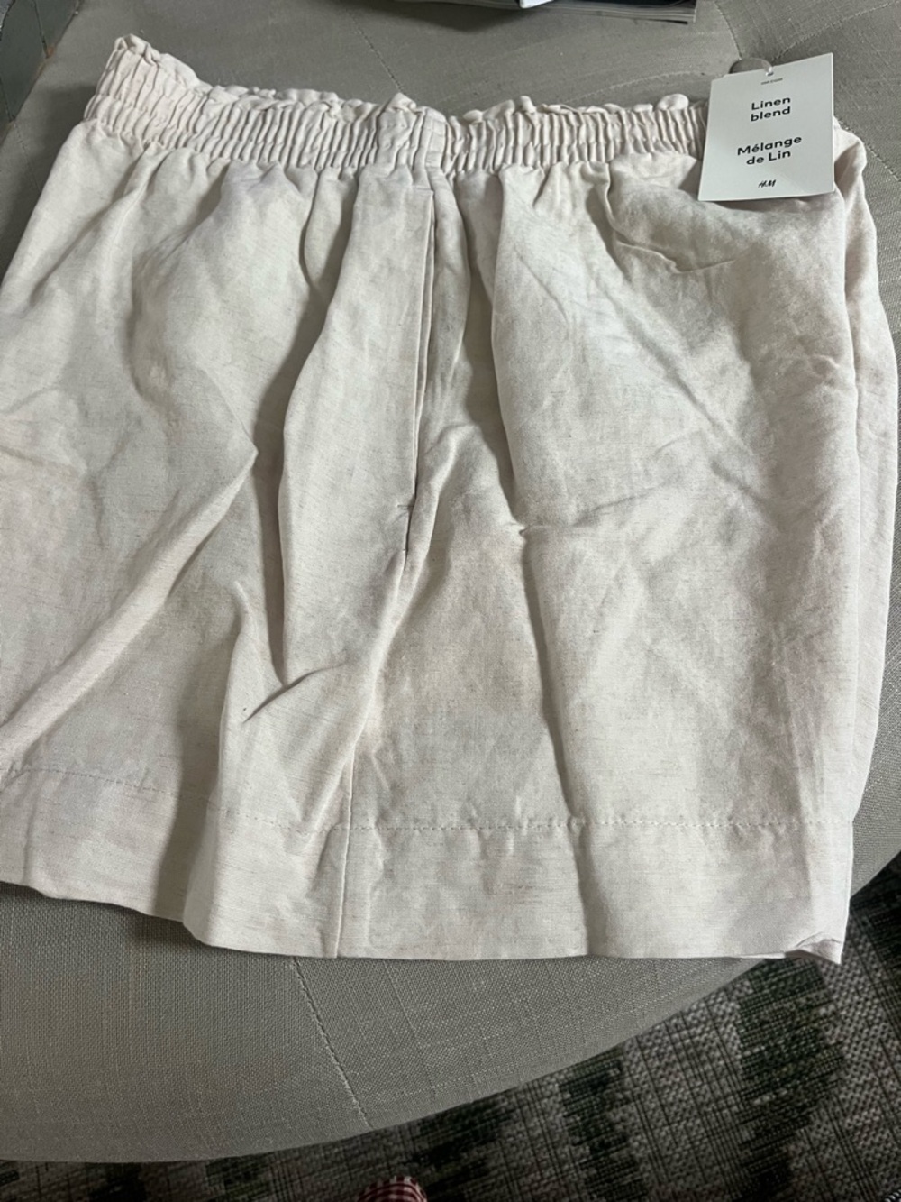 H&M Linen Blend Shorts - Light Beige